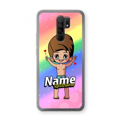 Chibi Maker man: Xiaomi Redmi 9 Transparant Hoesje
