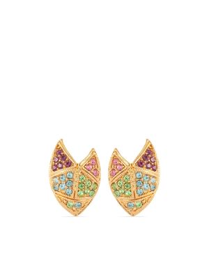 Susan Caplan Vintage boucles d'oreilles D'Orlan serties de cristaux (années 1980)