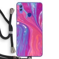 Paarse stroom: Honor Note 10 Transparant Hoesje met koord