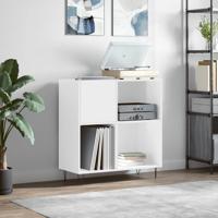 Platenkast 84,5x38x89 cm bewerkt hout hoogglans wit Platenkast 84,5x38x89 cm bewerkt hout hoogglans wit
