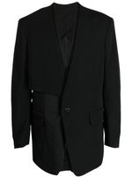 SONGZIO blazer superposé à design sans col - Noir