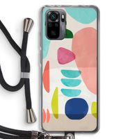Bold Rounded Shapes: Xiaomi Redmi Note 10 Pro Transparant Hoesje met koord