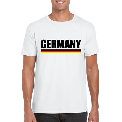 Wit Duitsland supporter shirt heren