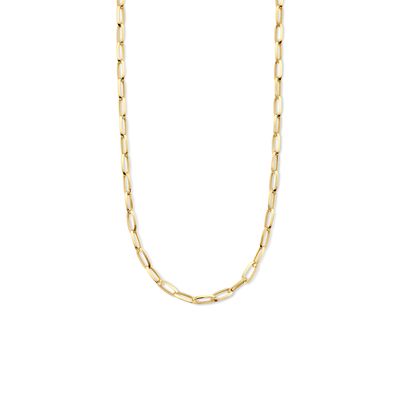 Ketting Paperclipschakel geelgoud 6 mm 43 cm