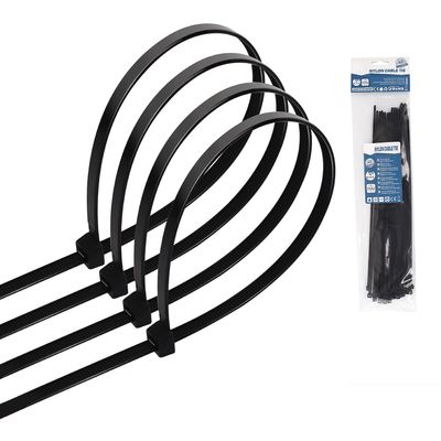 Tie Wraps - Tyrap - Aigi Tie - 3.6x250mm - Zwart - 40 Stuks