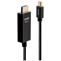 LINDY 40920 DisplayPort-kabel Aansluitkabel Mini DisplayPort-stekker, HDMI-A-stekker 0.50 m Zwart - thumbnail