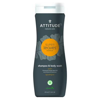 Attitude Shampoo & bad 2 in 1 super leaves sports 473 Milliliter