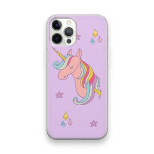 Roze eenhoorn: iPhone 12 Pro Transparant Hoesje