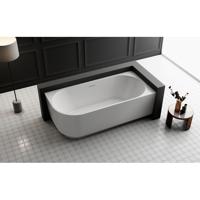 ZEZA Pure half vrijstaand hoekbad - rechts - 170x80x58cm - acryl - mat wit TW-7313R-MW-170