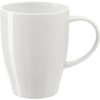 Koffie mokken/bekers Paris - 1x - porselein - met oor - ivoor wit - 350 ml - stijlvolle vorm