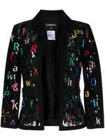 CHANEL Pre-Owned veste à empiècements en dentelle - Noir