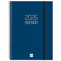 Agenda Finocam OPAQUE Blauw A5 15,5 x 21,2 cm 2026