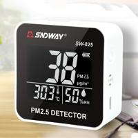 SNDWAY SW-825 micro USB opladen Desktop luchtkwaliteit real-time reiniging detector met HiD LED scherm ondersteuning alarm prompt