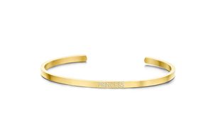 Key Moments 8KM-BG0001 Bangle met tekst Princess, zirkonia one-size zilverkleurig