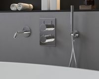 Saniclear Talpa thermostatische inbouw badkraan met handdouche chroom - thumbnail