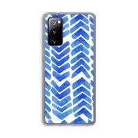 Blauwe pijlen: Samsung Galaxy S20 FE / S20 FE 5G Transparant Hoesje Blauwe pijlen: Samsung Galaxy S20 FE / S20 FE 5G Transparant Hoesje