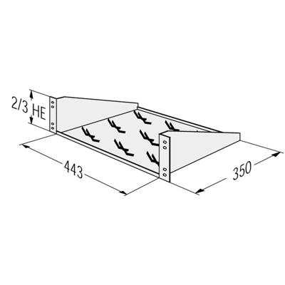 Apranet 26519202 19 inch Bodemplaat voor patchkast 2 HE