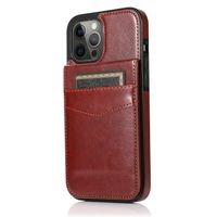 iPhone 14 Plus hoesje - Backcover - Pasjeshouder - Portemonnee - Kunstleer - Bruin