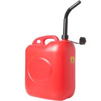 Jerrycan - 20 liter - benzinetank voor brandstof - rood - kunststof