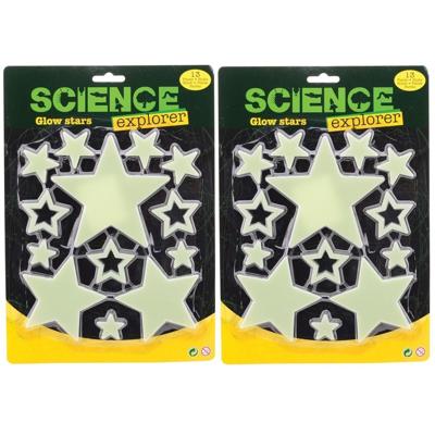 Glow in the Dark sterren - 26x stuks - plafond en muur - Heelal stickers