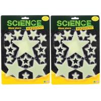 Glow in the Dark sterren - 26x stuks - plafond en muur - Heelal stickers