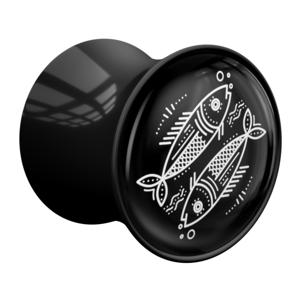 Double Flared Plug met Zodiac Circle Design Acryl Tunnels & Plugs