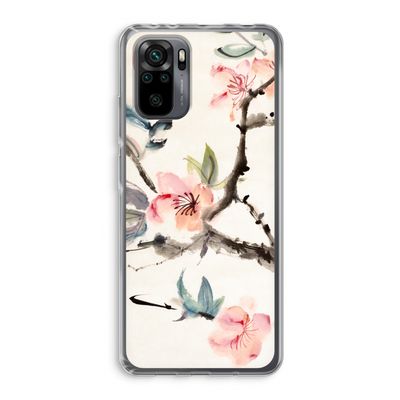 Japanse bloemen: Xiaomi Redmi Note 10 Pro Transparant Hoesje