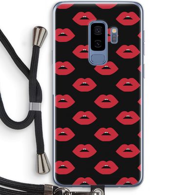 Lips: Samsung Galaxy S9 Plus Transparant Hoesje met koord