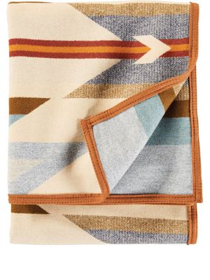 Pendleton couverture à motif géométrique en jacquard - Tons neutres