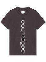 Courrèges t-shirt en coton biologique à logo imprimé - Gris - thumbnail