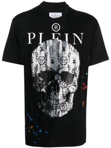 Philipp Plein t-shirt à imprimé tête de mort - Noir