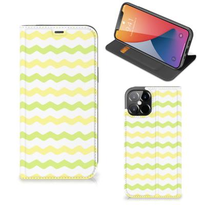iPhone 12 Pro Max | Hoesje met Magneet | Waves Yellow