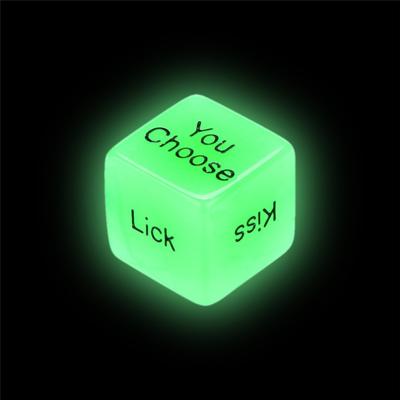 Creatieve lichtgevende Engels Fun Dice Bar familie Party spel tools set van twee
