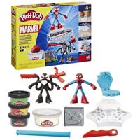 Play-Doh Spider-Man, Slash Attack-set met 2 flexibele figuren, 7 accessoires en boetseerklei, 4 jaar, Marvel