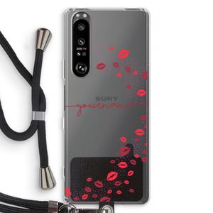 Kusjes: Sony Xperia 1 III Transparant Hoesje met koord