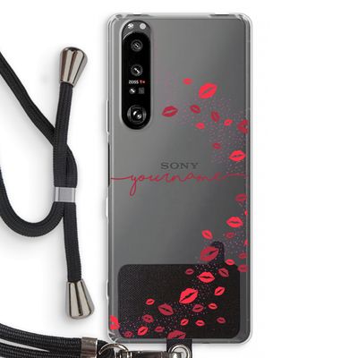 Kusjes: Sony Xperia 1 III Transparant Hoesje met koord