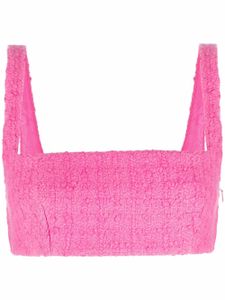 Valentino Garavani haut crop en tweed - Rose