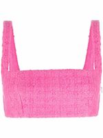 Valentino Garavani haut crop en tweed - Rose