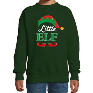 Little elf Kerstsweater / Kersttrui groen voor kinderen 14-15 jaar (170/176)  -