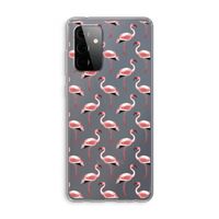 Flamingoprint groen: Samsung Galaxy A72 Transparant Hoesje Flamingoprint groen: Samsung Galaxy A72 Transparant Hoesje