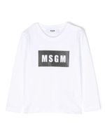 MSGM Kids sweat en coton à logo imprimé - Blanc - thumbnail