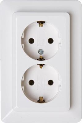 Kopp HK02 WIT inbouw stopcontact RA dubbel
