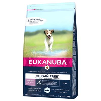 EUKANUBA Grain Free Puppy Small/Medium Breed Ocean Fish - droog hondenvoer - 3 kg