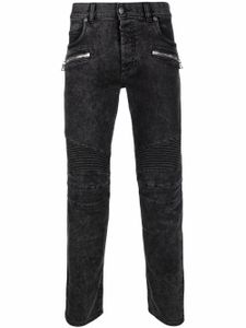 Balmain jean slim nervuré à taille basse - Noir