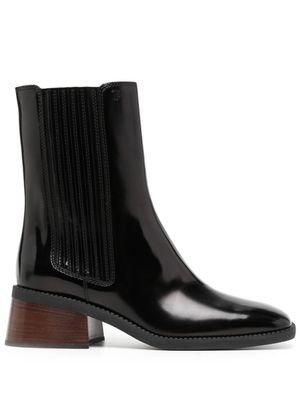 Tod's bottines chelsea à motif monogrammé - Noir