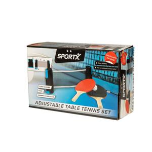 SportX oprolbare tafeltennisnet met 2 bats