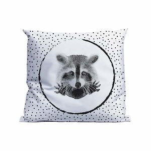 Kussen Raccoon 50x30cm. Smooth Poly Hoes
