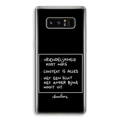 Mijn Motto's: Samsung Galaxy Note 8 Transparant Hoesje