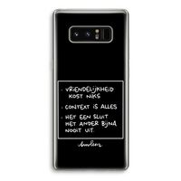 Mijn Motto's: Samsung Galaxy Note 8 Transparant Hoesje