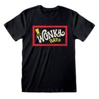 Unisex T-Shirt met Korte Mouwen Willy Wonka Wonka Bar Zwart - Maat: XL